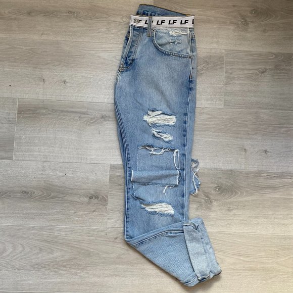 LF THE BRAND - Distressed Logo Jeans NWOT - Picture 7 of 9